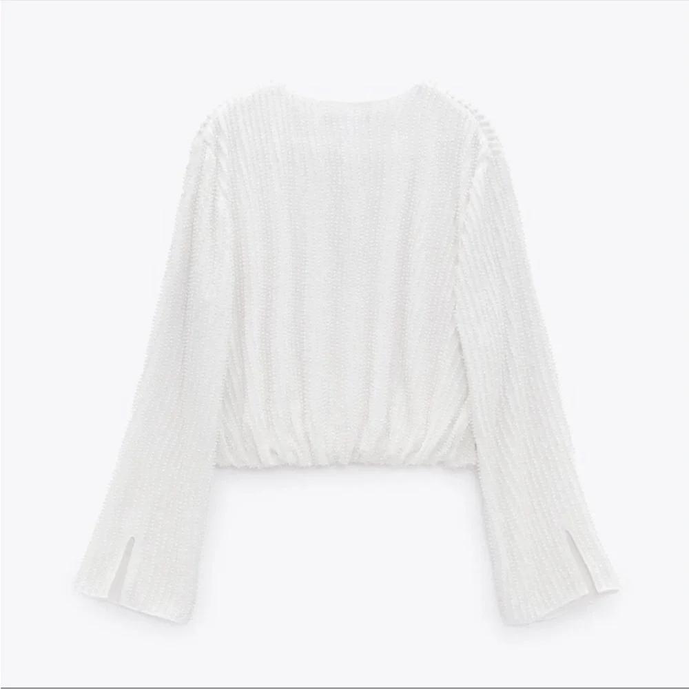 Zara Cream Textured Blouse